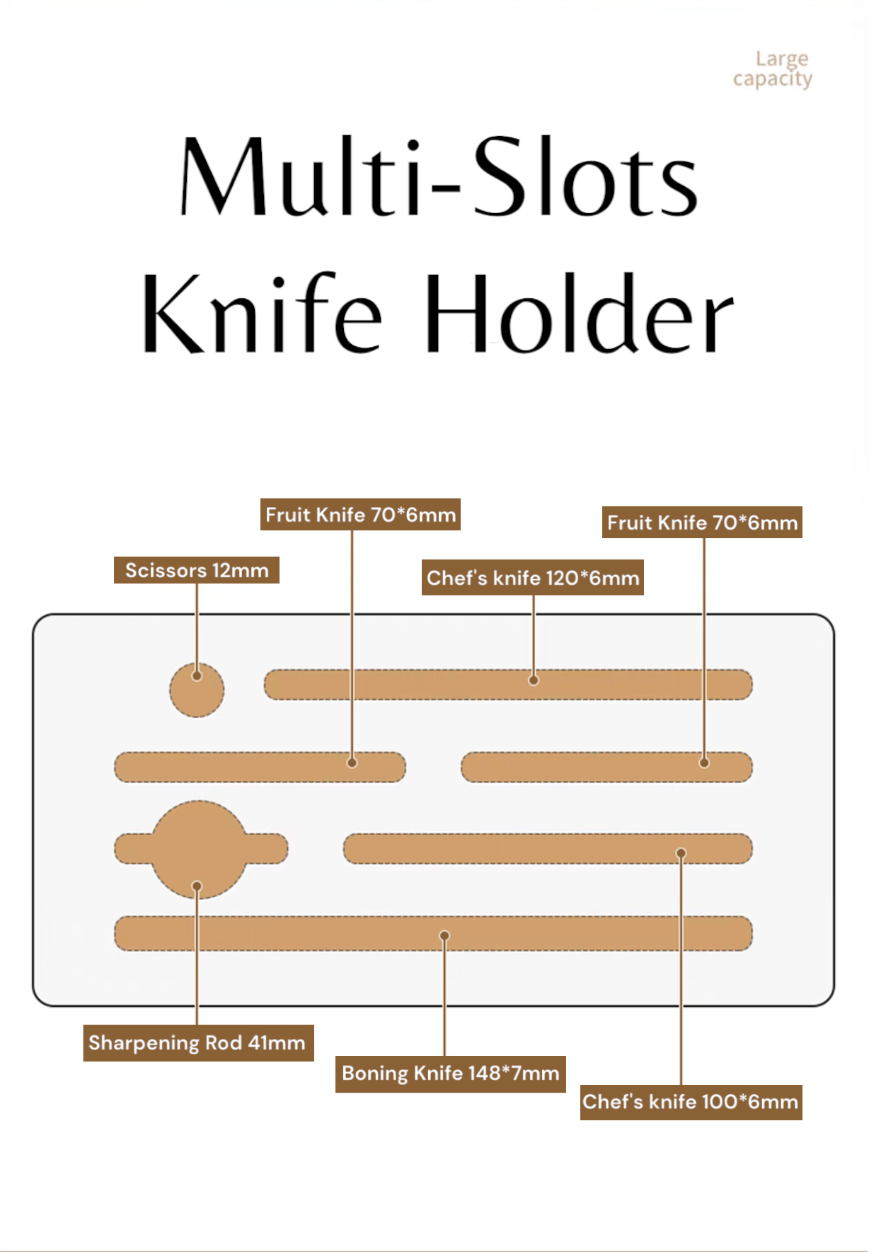 Luxury Kitchen Knife Holder without knife