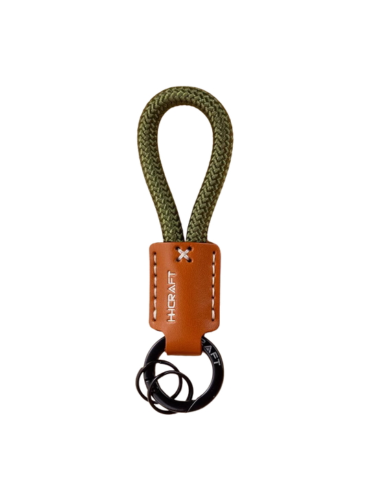 stylish Braided Faux Leather Keychain