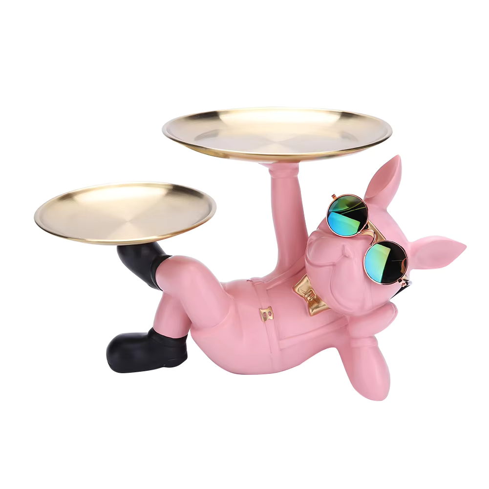 Resin French Bulldog Tray Holder